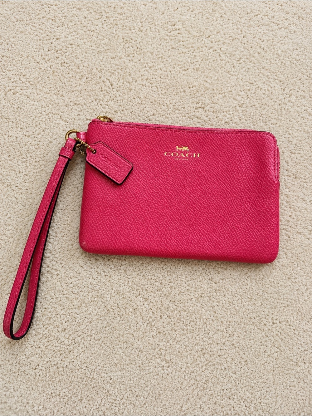 Coach Pink Wristlet Pouch W Hangtag Nwot